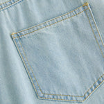 Vestido camisero vaquero midi plisado de manga corta