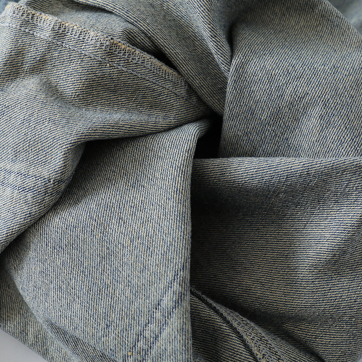 Vintage Wash Straight Leg Denim Bermuda Shorts