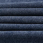 Crew Neck Washed Knit Denim Sweatshirt