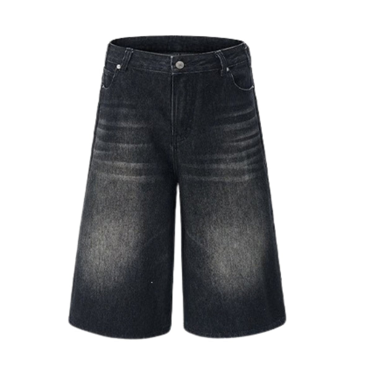 Y2K Loose Fit Wide Leg Denim Shorts