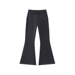 Women's Pleated Flared Plush Trousers