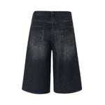 Y2K Loose Fit Wide Leg Denim Shorts
