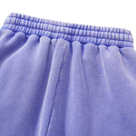 Vintage Washed Fleece‑Lined Elastic Waist Curved Leg Pants