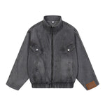 Deconstructed Denim Bomber Jacket