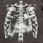 Vintage Washed Skeleton Graphic Oversized Streetwear Tee