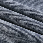 Crew Neck Washed Knit Denim Sweatshirt