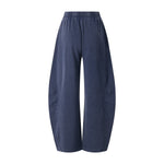 Vintage Washed Curved Panel Wide Drawstring Pants