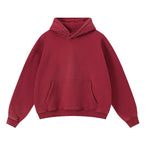 Soft Cotton Fleece Front Pocket Pullover Hoodie