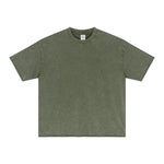 Distressed Raw Edge Washed T Shirt 8oz