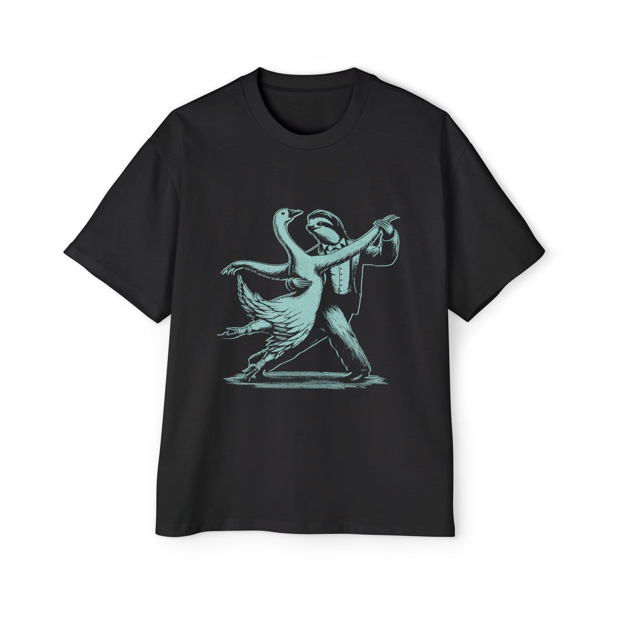 Goose Dancing Tango With Sloth Graphic Tee-INNBLAC Fashion Apparel