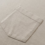 Washed Raw-Edge Pocket Clean Fit Crew Neck Tee
