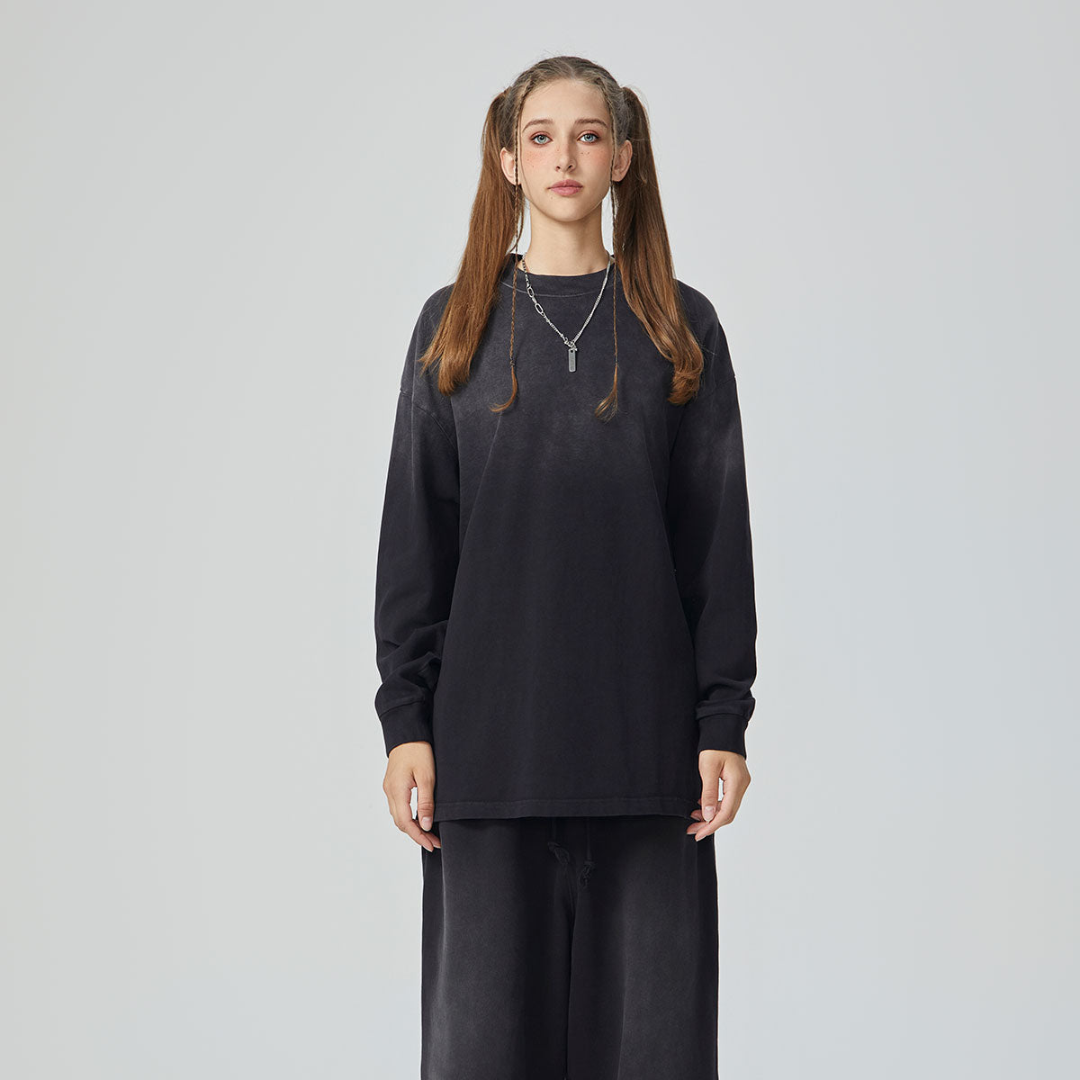 Loose Fit Gradient Cotton Sweatshirt 10.8oz