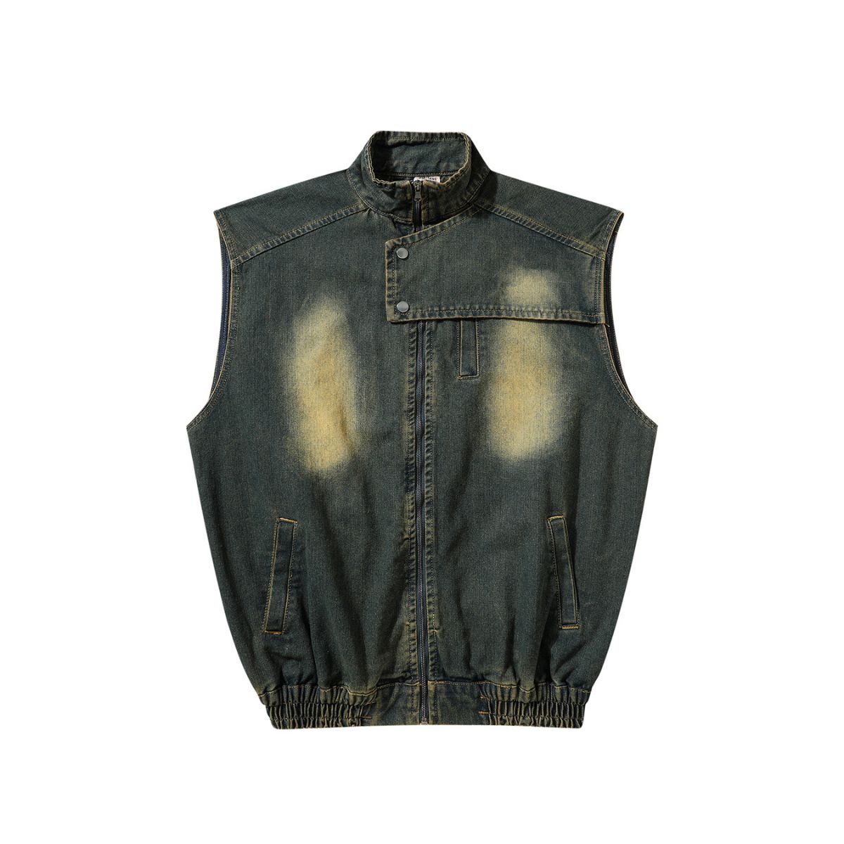 VintageWash Sleeveless Bomber Vest