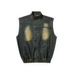VintageWash Sleeveless Bomber Vest