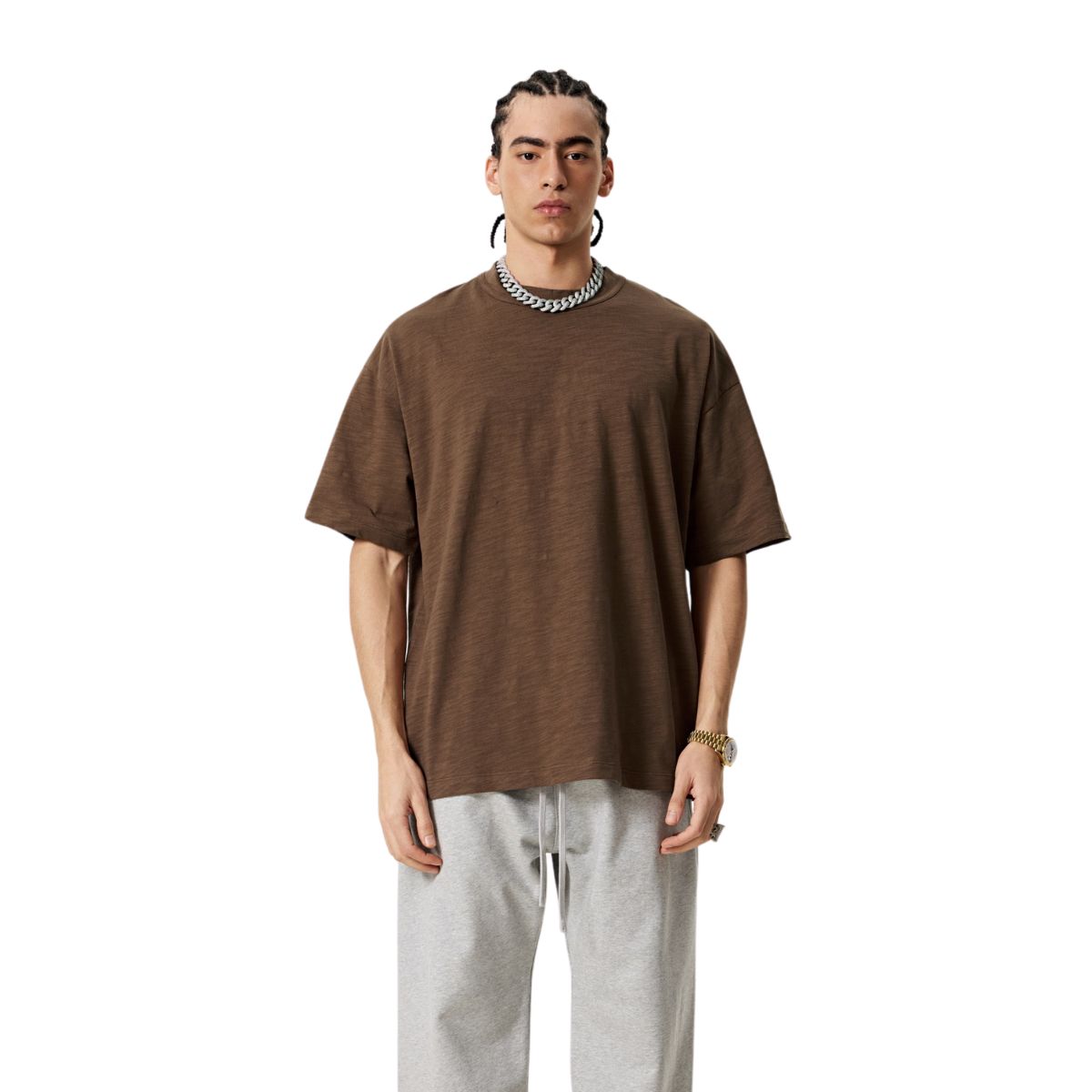 Solid Color Baggy Cotton T Shirt 5.7oz