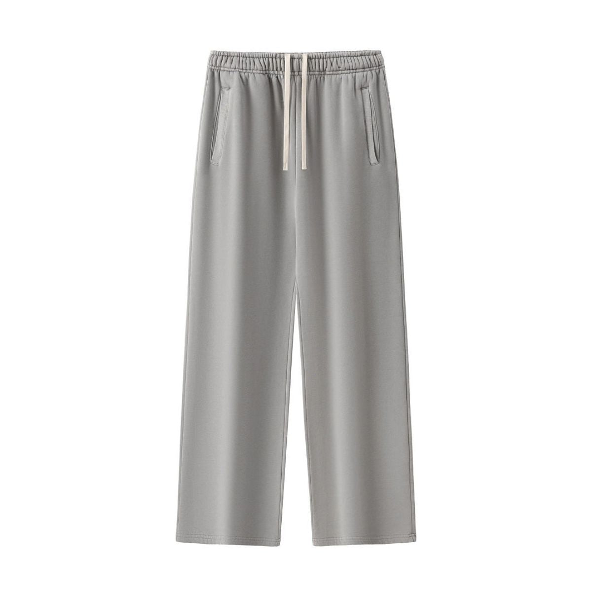 Vintage Washed Heavyweight Drawstring Wide Leg Casual Pants