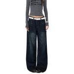 Vintage Studded Wide Leg Jeans