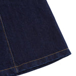 Falda vaquera con bordado de perlas y lavado vintage