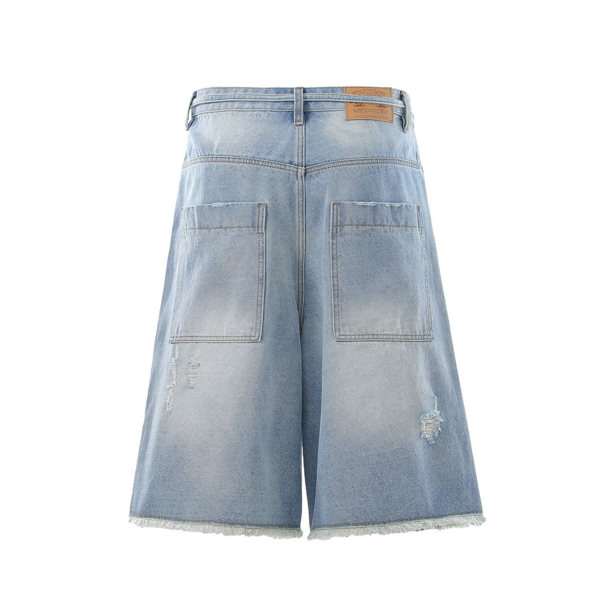 Vintage Distressed Baggy Denim Bermuda Shorts