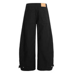 Men's American Street Cargo Curved Pants Loose Raw Edge Large Pockets