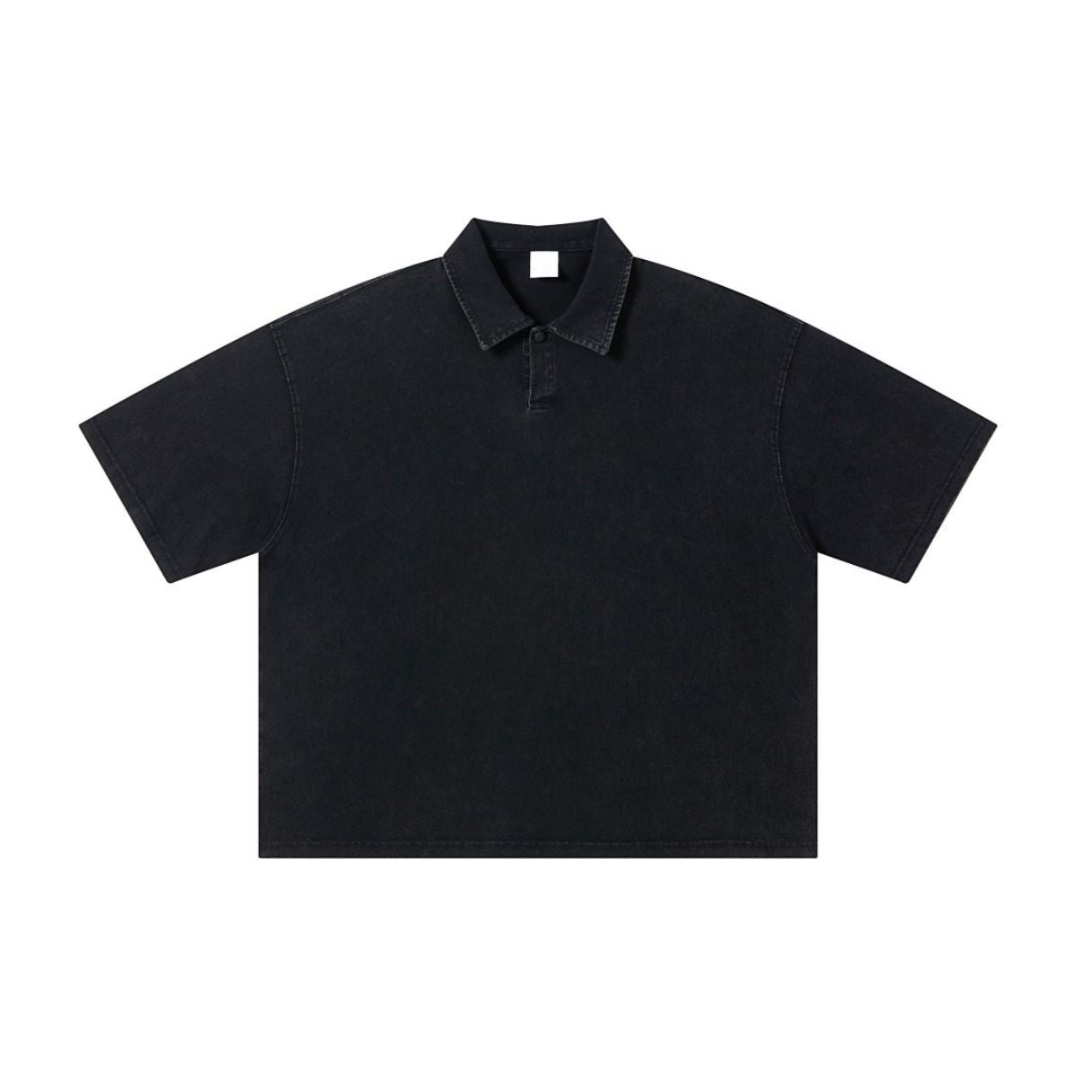 Vintage Polo Collar Loose Casual Short Sleeve T‑Shirt