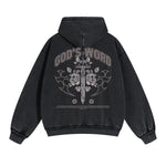 Gods Word Christian Graphic Double Slider Zip Hoodie-INNBLAC Fashion Apparel