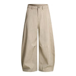 Vintage Pinstripe Baggy Wide-Leg Trousers