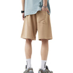 Solid Color Loose-Fit Drawstring Shorts