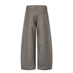Old Money Pleated Button Detail Wide Leg Trousers