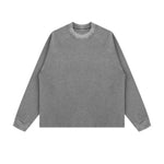 Washed Waffle Cotton Raglan Long Sleeve Tee 340G