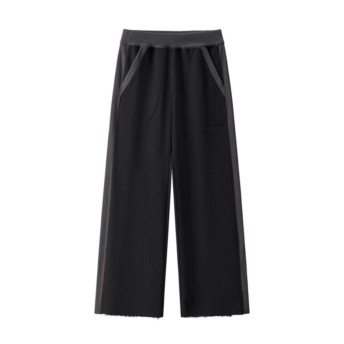 Cotton Casual Contrast Rib Stretch Sweatpants