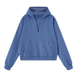 Old Money Drop‑Shoulder Loose V‑Neck Hoodie