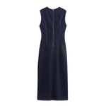 Women's Sleeveless Bodycon Maxi Denim Dress