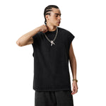 Camiseta sin mangas con borde reverso sin rematar de 8 oz