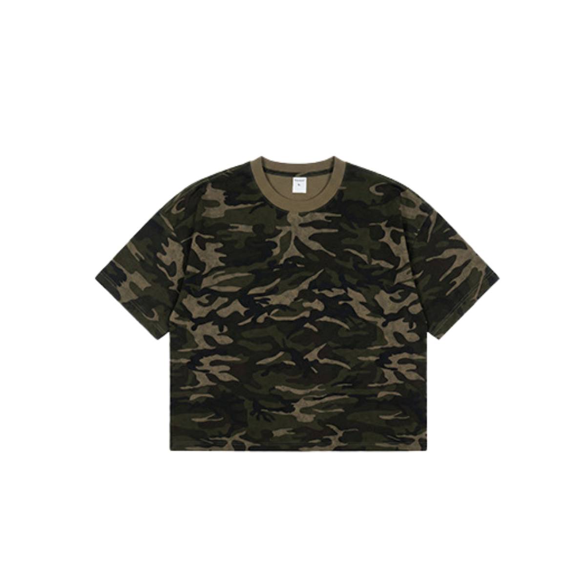 Camiseta destructiva de peso pesado con borde crudo de 10 oz