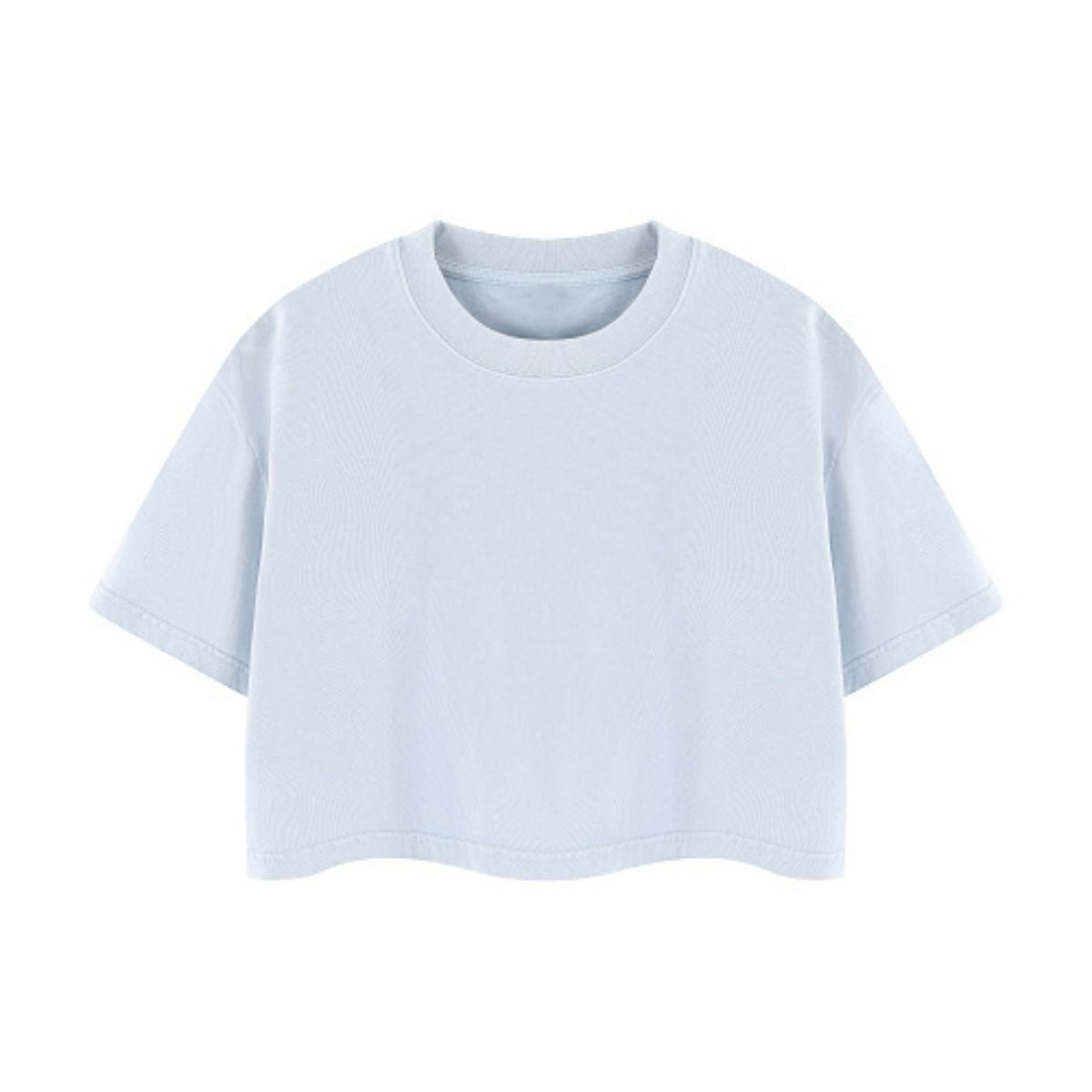 Snowflake Washed Boxy Cropped Cotton Tee 2026