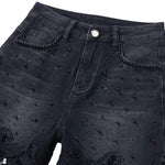 Risen Jeans Floral-Embroidered Cut-Out Wide-Leg Jeans