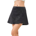 Women's Stretch Flared Knit Denim Skort