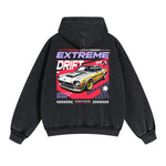 Extreme Drift Car Urban Double Slider Zip Hoodie-INNBLAC Fashion Apparel