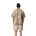 Raw Hem Painted Baggy T Shirt 8.55oz