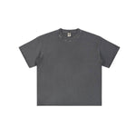 Wax Dyed Distressed Raw Hem Streetwear T Shirt