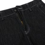 High-Waist A-Line Denim Cropped Shorts