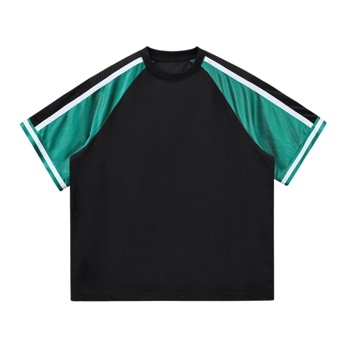 Breathable Mesh Contrast Retro Outdoor Activity Tee