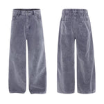 Washed Distressed Wide Leg Relaxed Straight Street Jeans