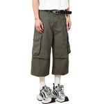 Straight Leg Cargo Cropped Pants