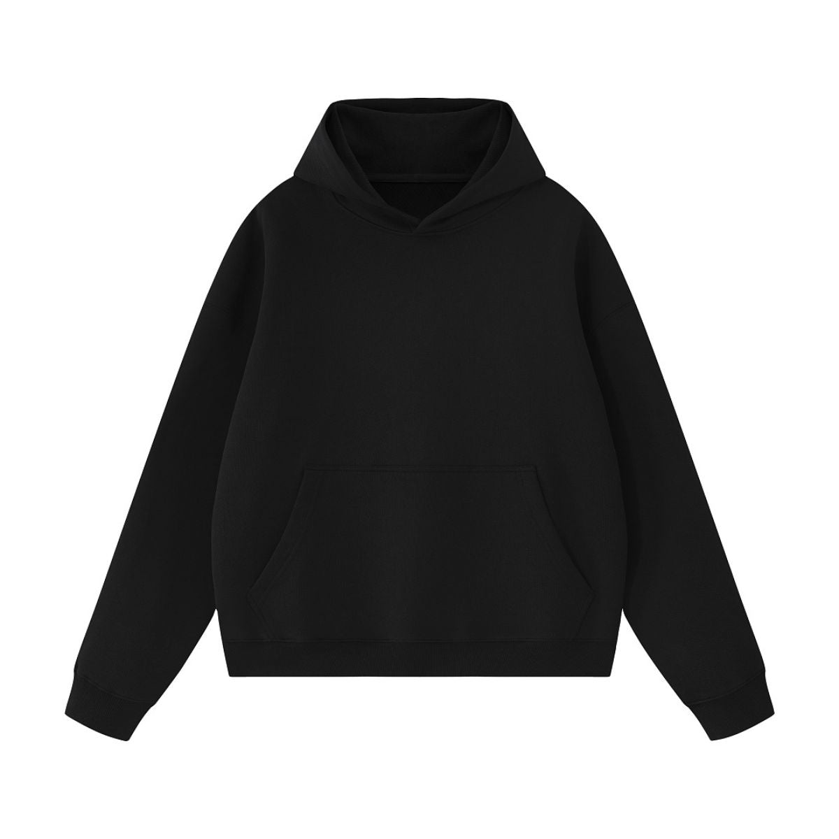 Cotton Structured French Terry Boxy Hoodie