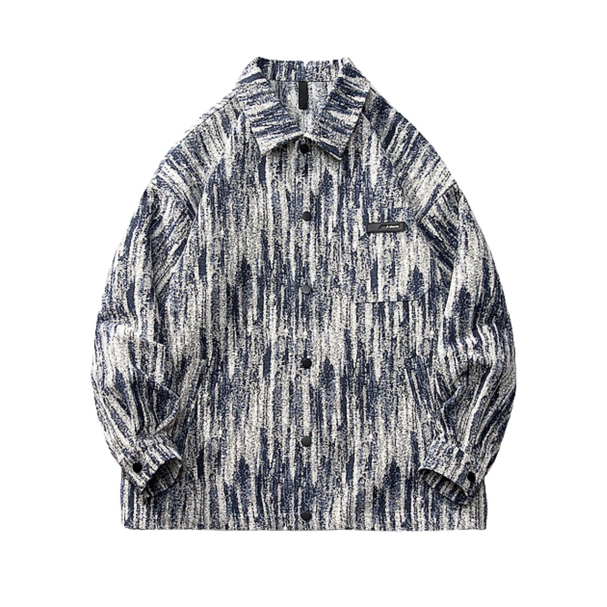 Oversize Streetwear Colorful Yarn Washed Denim Jacket