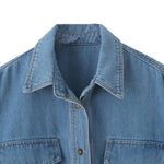 Vestido midi vaquero sin mangas con botones y aberturas en la parte delantera