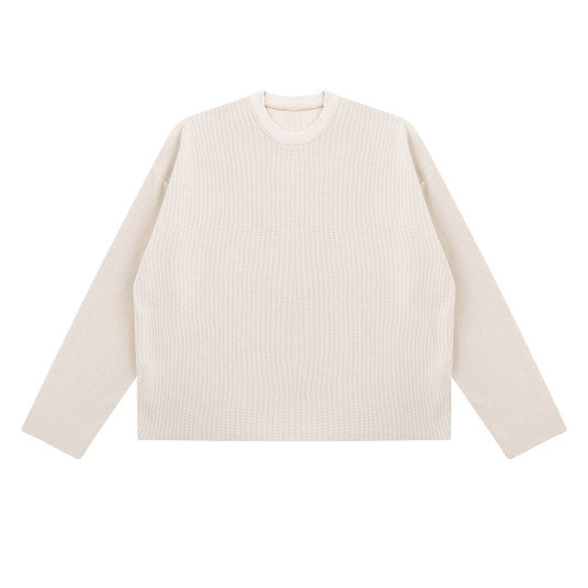 Heavyweight Washed Waffle Cotton Long Sleeve Tee 340G