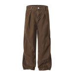 Striped Corduroy Patchwork Relaxed Fit Multi-Pocket Utility Cargo Pants